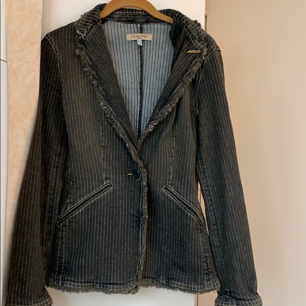 See By Chloe Denim Blazer sz 42